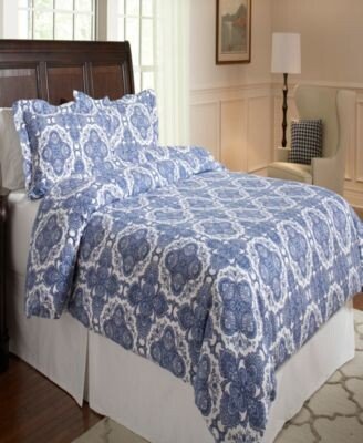 Alpine Blue Print Luxury Size Cotton Flannel Duvet Cover Sets