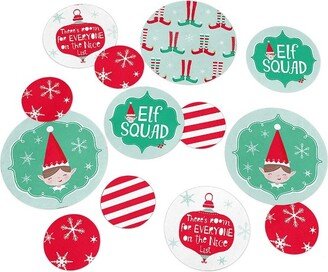 Big Dot of Happiness Elf Squad - Kids Elf Christmas and Birthday Party Giant Circle Confetti - Party Decorations - Large Confetti 27 Count