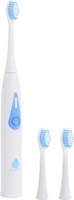 TB20 Ultrasonic Electric Toothbrush in White with 3 Brush Heads