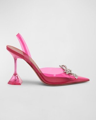 Rosie See-Through Slingback Bow Pumps