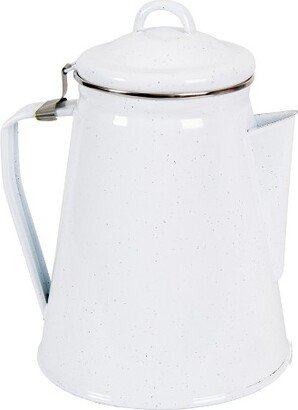 Enamel Percolator Coffee Pot 8 Cup - White