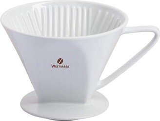 Coffee Filter Brasilia 4 Cups - Handcrafted Aromatic Brew, White Porcelain