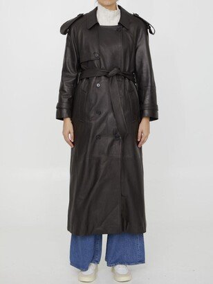 Leather trench coat-AD