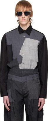 Black & Gray Patchwork Shirt