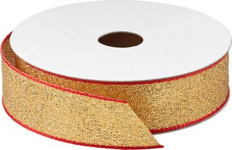 Ribbon Wired Red Trim Gold