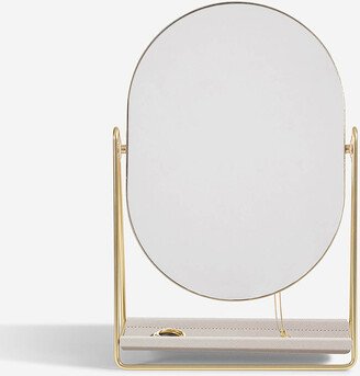 Stackers Mirror & Jewelry Stand Taupe/Brass