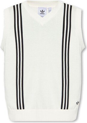 Striped V-Neck Vest-AA