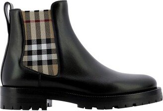 Checked Chelsea Boots