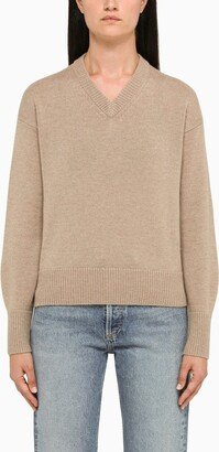 Honey jumper in wool and cashmere