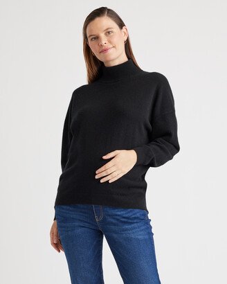 Mongolian Cashmere Maternity Turtleneck Sweater