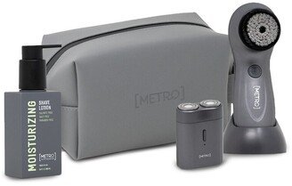 Metro Man Perfect Shave Travel Kit - Moisturizing Shave Lotion 100Ml & Waterproof Electric Usb Shaver + Waterproof Travel Bag