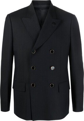 Double-Breasted Wool Blazer-AT