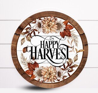 Wreath Sign, Happy Harvest Neutral Fall Sugar Pepper Designs, Sign For Wreath, Thanksgiving Supplies