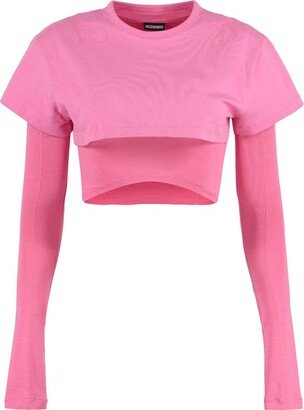 Le Double Layered Cropped T-Shirt