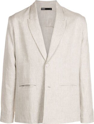 Linen Single-Breasted Blazer