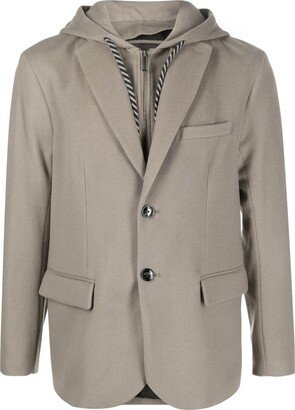 Notch Lapel Wool Blazer