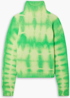 Tie-dyed cashmere turtleneck sweater