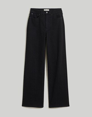 The Plus Curvy Perfect Vintage Wide-Leg Jean in Black Rinse Wash