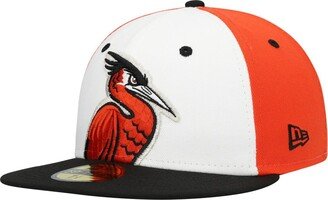 Men's White Delmarva Shorebirds Authentic Collection Team Alternate 59FIFTY Fitted Hat