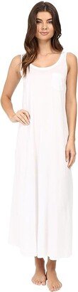 Cotton Deluxe Long Tank Nightgown (White) Women's Pajama