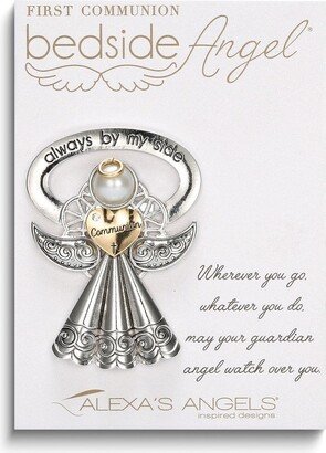 Curata Rhodium-Plated Communion Always By My Side Bedside Angel