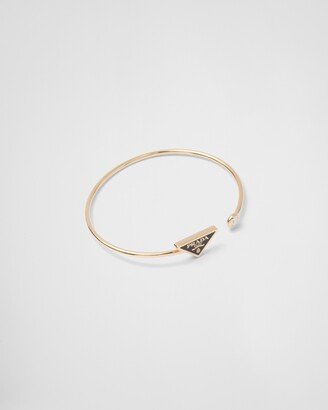 Eternal Gold Bangle Bracelet In Yellow Gold With Diamond