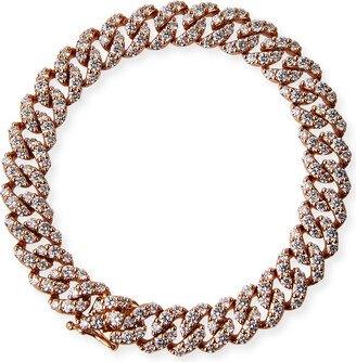 Leo Pizzo 18k Rose Gold Diamond Pave Curb-Link Bracelet