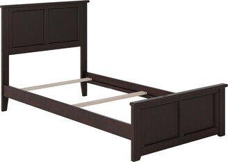 AFI Madison Twin XL Platform Bed with Matching Footboard in Espresso