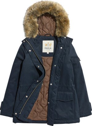 Parka London Farringdon Faux Fur Parka - Navy Blue