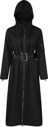 Dref by D Helene Hooded Trench Coat - Black