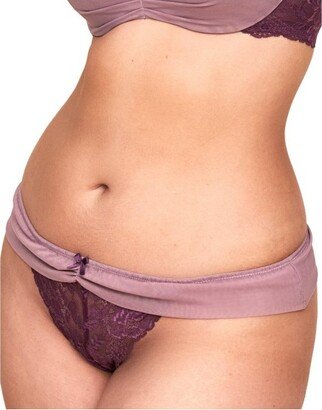 Adore Me Women' Clairabella Thong Panty XL / Hortenia Purple.