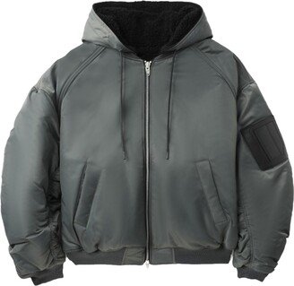 Padded Hooded Bomber Jacket