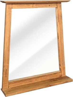 Bathroom Mirror Solid Pinewood 27.6