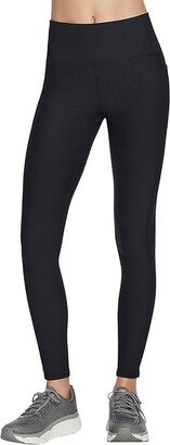 GO WALK RIBBED HIGH WAIST LEGGING (Black) Women's Casual Pants