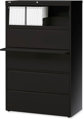 Black 5-drawer 36-inch Wide Telescoping Suspension Lateral Files