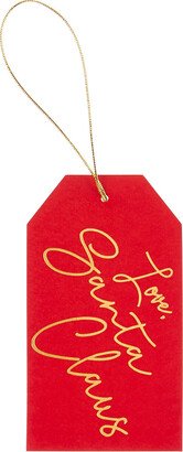 Caspari Gift Tags Love, Santa Claus Pkg/4