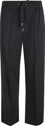 High-Waist Drawstring Wide-Leg Track Pants