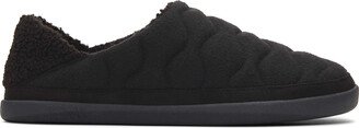 Black Quilted Felt Ezra Slippers