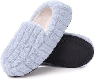 KOJOOIN Fuzzy Slippers for Women Loafer