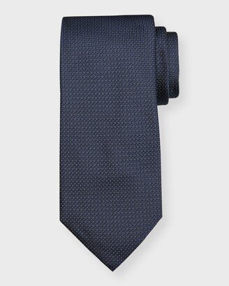 Men's Geometric Jacquard Silk Tie-AK