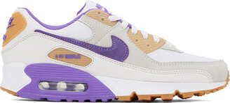 White & Purple Air Max 90 Sneakers