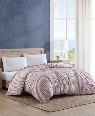 Coleridge Stripe Cotton Reversible Duvet Cover, Full/Queen