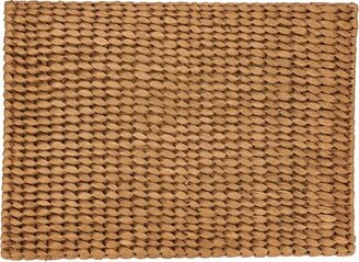 Saro Lifestyle Woven Water Hyacinth Table Mats (Set of 4), Gold, 14 x 19