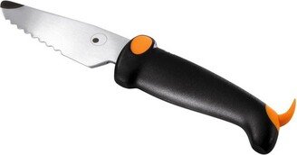 Kinder Kitchen Serrated Dog Knife, 3-Inch, Black/Orange