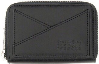 Numbers Motif Zipped Wallet