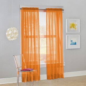 No. 918 Calypso Voile Sheer Rod Pocket Curtain Panel, Single Panel