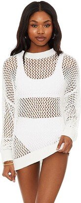 Hilary Sweater Cover-Up (White) Women's Swimwear