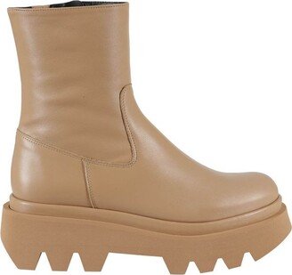 Osian Round-Toe Zipped Boots