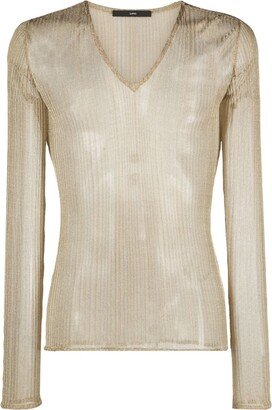 SAPIO N21 metallic-knit jumper