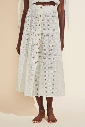 Nolita Cotton Eyelet Beach Skirt